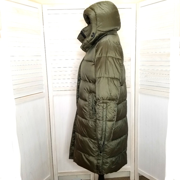 Halogen Woman’s Long Green Parka. NWOT Size SM - Picture 5 of 13